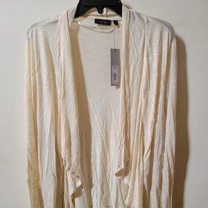 Apt 9 Cream Cotton Cardigan Womens 1X Brand New w/ Tags